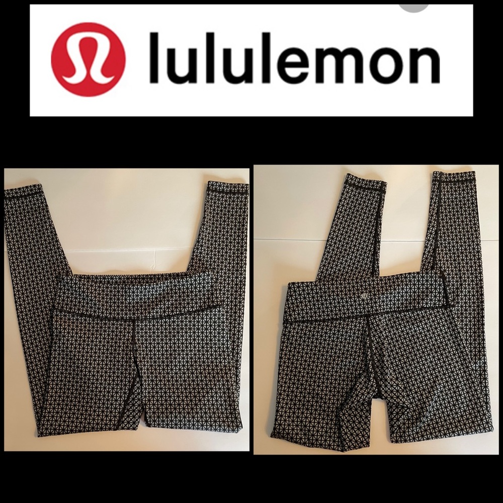 lululemon athletica Black and Gray Leggings with Technical Fabric